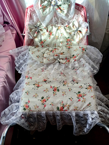 Dolls pram set silver - set,