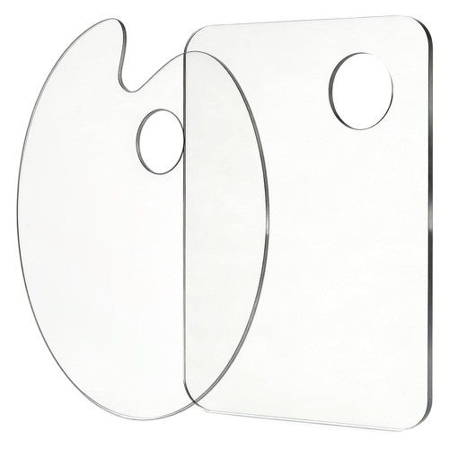 Clear acrylic paint palette - clear,