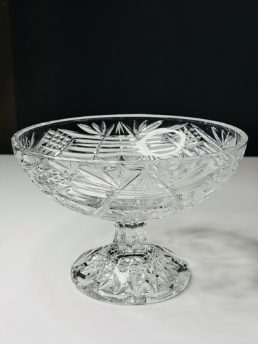 Vintage cut crystal - crystal, footed