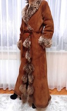 Luxury shearling sheepskin tan