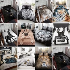 Luxury 3D Animal Print Duvet Cover Set – Soft Microfibre Bedding Quilt Cover