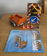 Playmobil set 4049 Construction Roadwork LED signal - Road Sign - Working