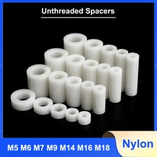 White Nylon Unthreaded Spacers