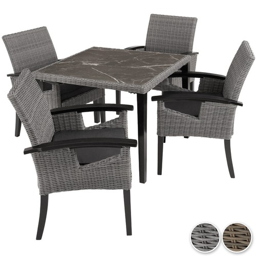 Garden table and chairs - table,