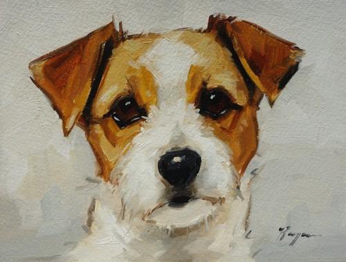 Oil painting jack russell - of,