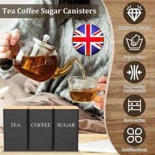 Set of 3 Airtight Tea Coffee &