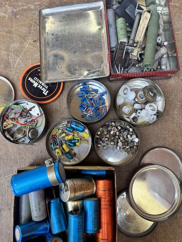 Job lot vintage capacitors - lot,