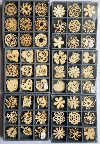 Trays wooden shapes - 6,