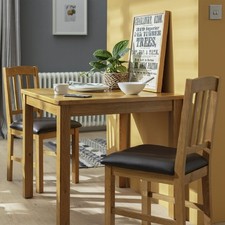 Home Ashwell Oak Veneer 2 Seater Dining Table | compact dining table