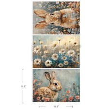 Garden Bunny Tales | Redesign With Prima A3 Decoupage Fiber Paper Pack
