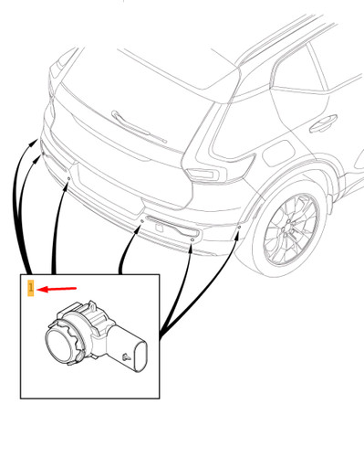 Volvo xc40 rear - bumper, centre