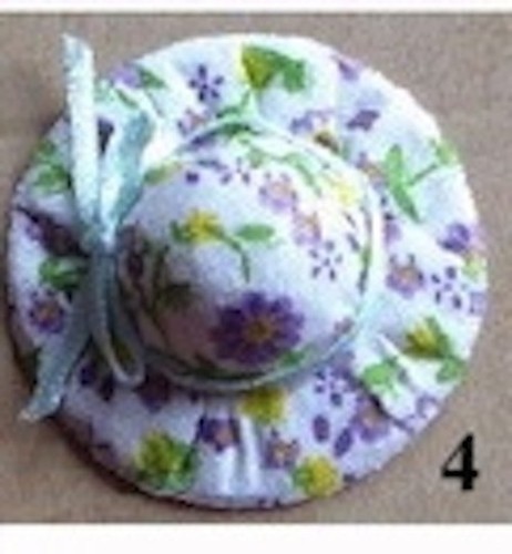 Floral hat dolls house - dolls,