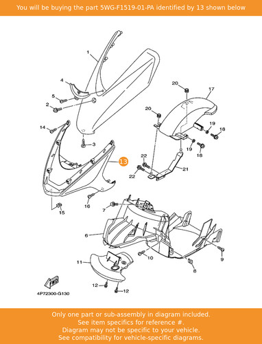 Yamaha mole fender - mole,,