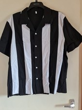 Mens Bowling Shirt 2XL Short Sleeve