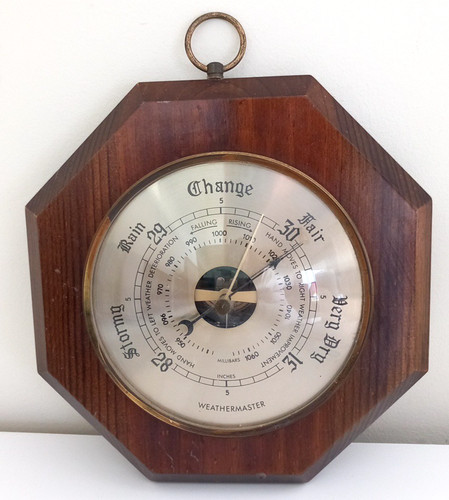 Vintage wall barometer - vintage,