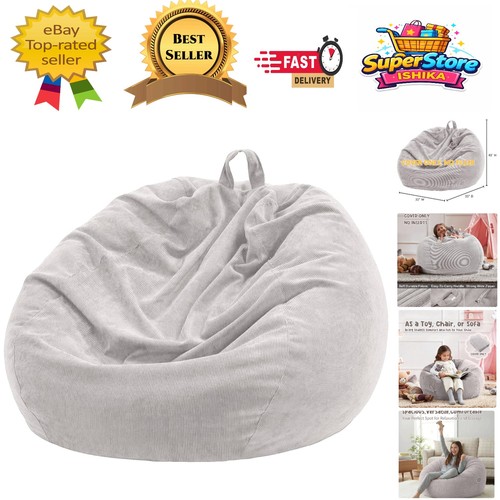 Light grey bean bag chair - bean,