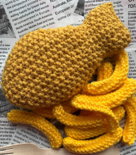 Hand knitted fish - hand, &