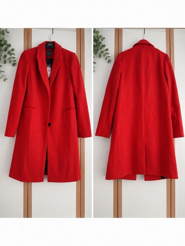 Red tailored long coat size - , 6