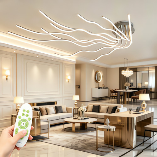 Aluminium chandelier led - aluminium,