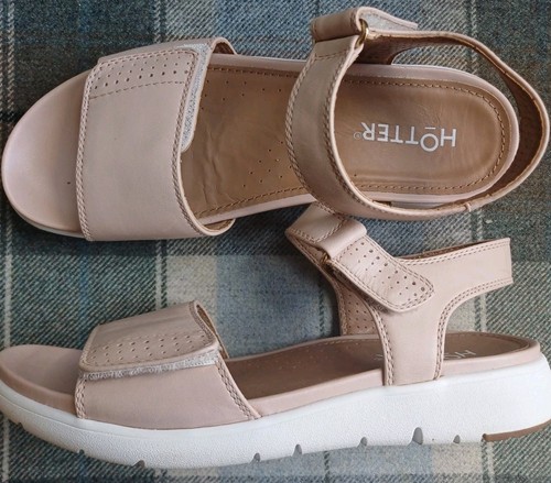 Hotter saunter leather sandals - hotter,
