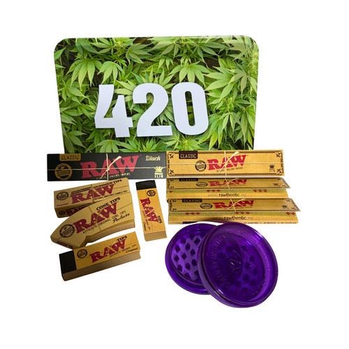 420 rolling tray set raw - rolling,