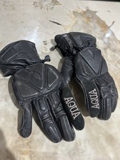 Frank Thomas Ladies Size S Black Leather Motorcycle Motorbike Gloves