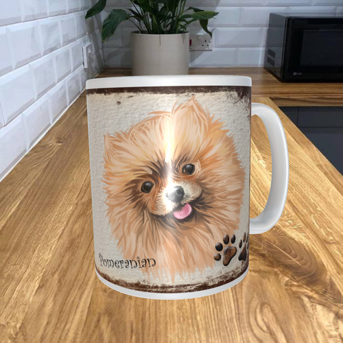 Pomeranian dog 11oz coffee mug - dog,
