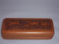 Carved Wood Horse Box   Made