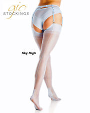 Gio Fully Fashioned Stockings - SKY HIGH Size 9.5 - Limited Edition from Nylonz