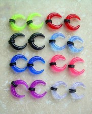 Crescent C Shape Pincher Tapers Septum Buffalo Taper Expander Pierce  Acrylic 2X