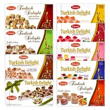 Turkish Delight Plain Mixed Walnut Pistachios Rose Fruit Flavours gift 350g