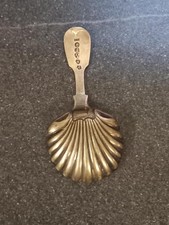 Solid Silver Shell Spoon with Hallmarks - #1007
