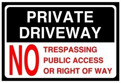 Private driveway - private, no