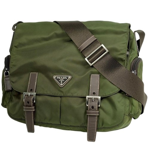 Prada logo plate khaki - logo,