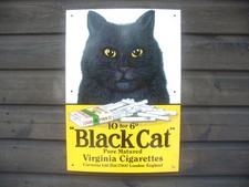 black cat cigarettes enamel sign,garnier advertising sign LARGE SIZE WORLD POST