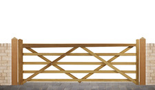 Charltons Somerset 3' Right Approx Tanalised Timber 5-Bar Field Gate Softwood