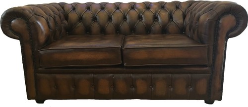 Antique brown chesterfield - brown,