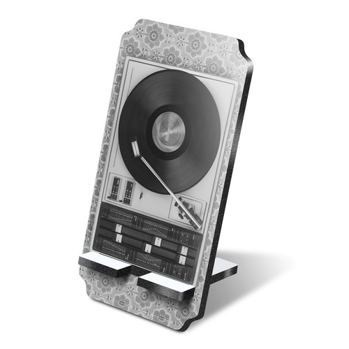5mm mdf phone stand - phone, bw