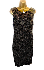 Lipsy Bodycon Black Gold Lace