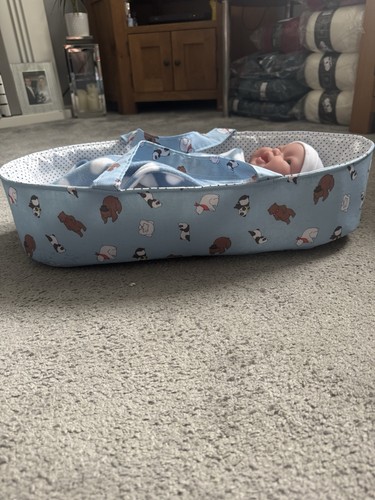 Handmade baby carry cot with