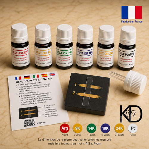 Kit tester gold - kit, acid