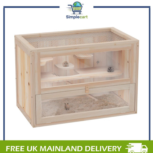 Wooden hamster cage - wooden,