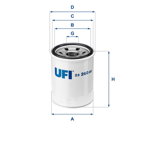 Oil filter 260 - filter, ufi