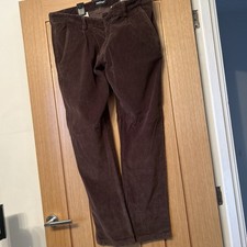 Farah Men's Vintage Cotton Corduroy Trousers W36L30,Brown