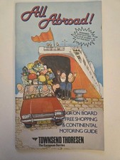 Vintage 1982 Townsend Thoresen Ferry Duty-Free Guide Pre-Zeebrugge, Plus Adverts