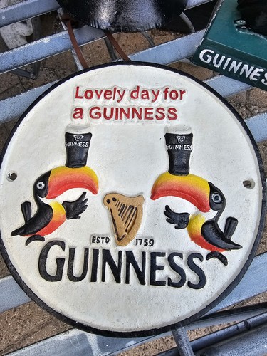 Guinness cast iron wall - guinness,