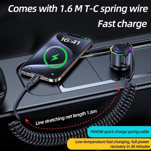Portable 75w usb car - c, charger