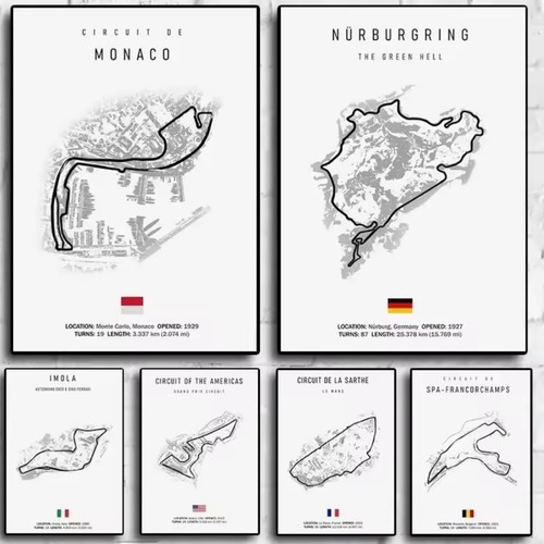 Circuit track canvas print - f1,