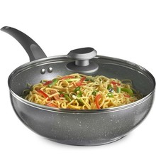 VonShef Non-Stick Wok w/Glass
