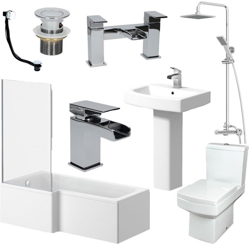 Complete shaped bathroom - complete,